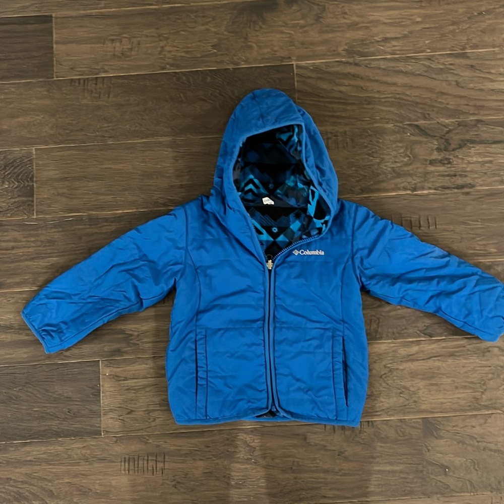 Columbia Toddler Boy Reversible Winter Jacket / Fleece 4T
